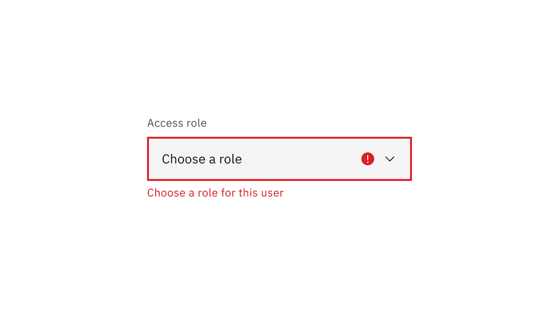 Select invalid state